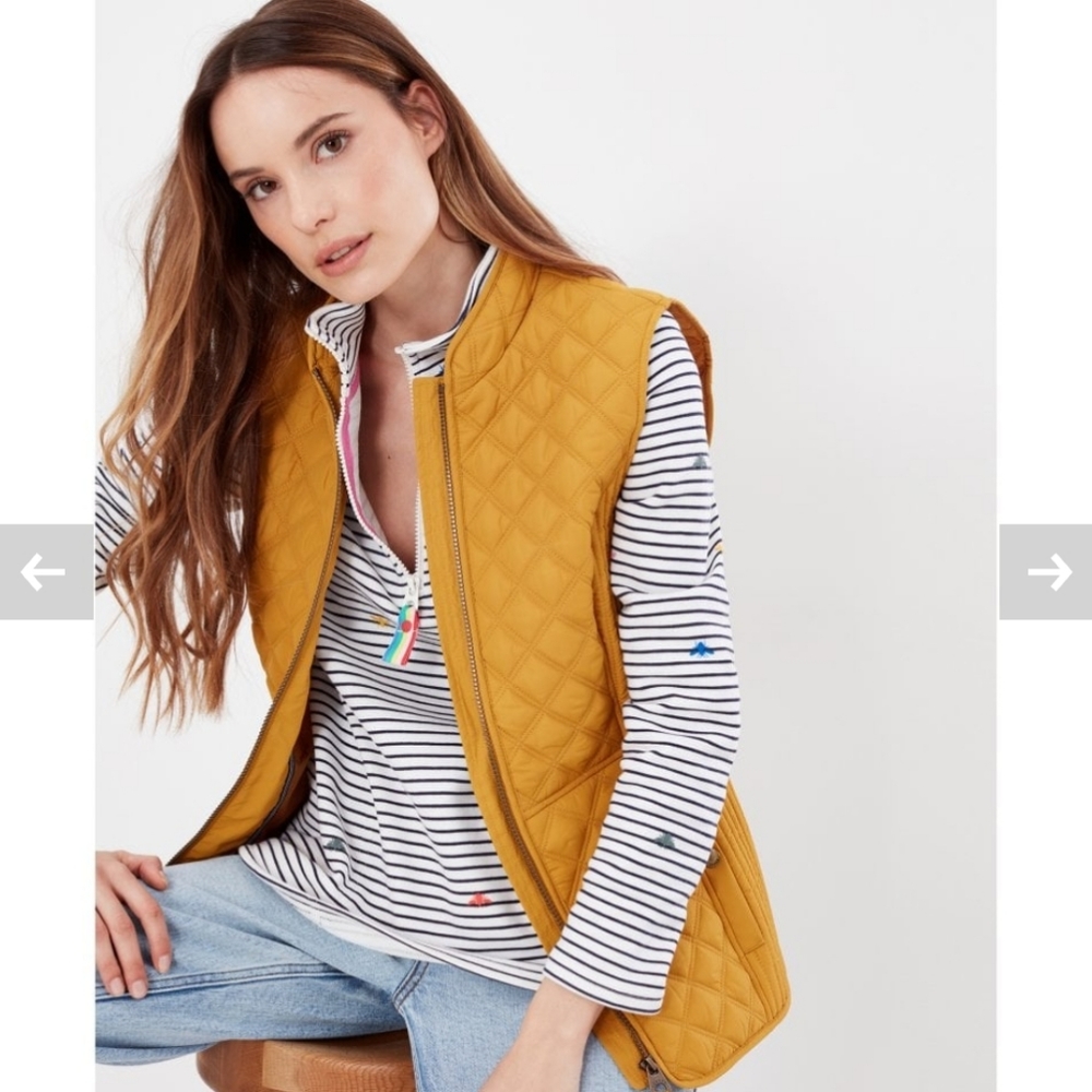 Joules EUC Size 8 zip up quilted vest